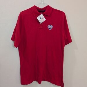 Philadelphia Phillies Red Polo Shirt Men's Size Large (L) Authentic